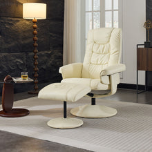Load image into Gallery viewer, Recliner Chair With Ottoman, 360° Swivel Massage Lounge Chair With 5-Point Vibration &amp; Heated Seat
