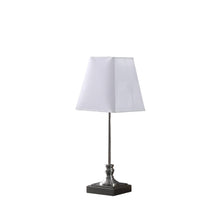 Load image into Gallery viewer, Bedside Table Lamp With White Empire Shade - Silver
