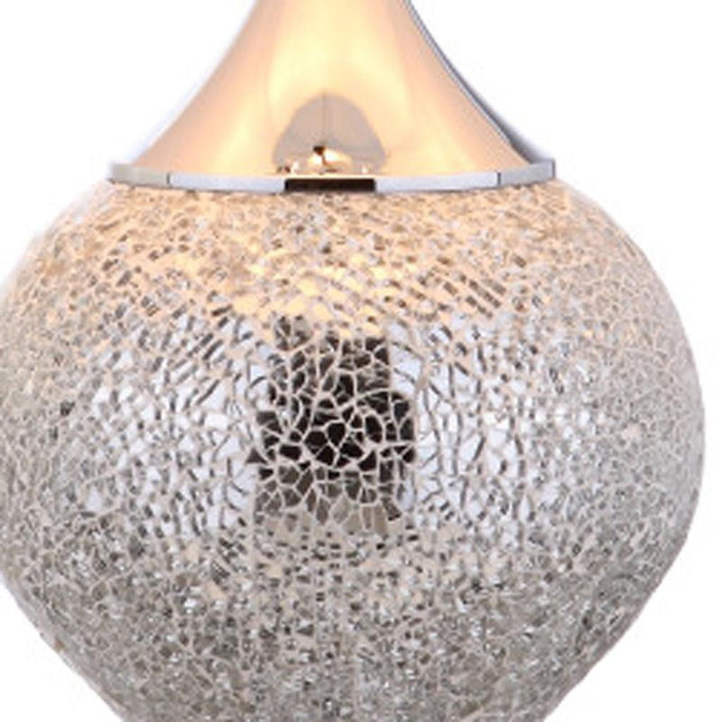 27" Urn Table Lamp With Empire Shade - Silver