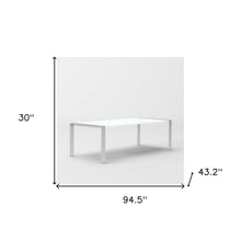 Load image into Gallery viewer, 95" Stainless Steel Dining Table - White
