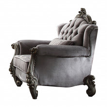 Load image into Gallery viewer, Velvet Floral Tufted Club Chair - Gray And Platinum
