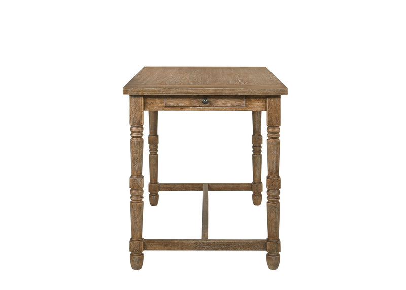 54" Wood Trestle Base Dining Table - Oak