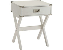 Load image into Gallery viewer, Modern x Shape Wooden Storage End Table - White
