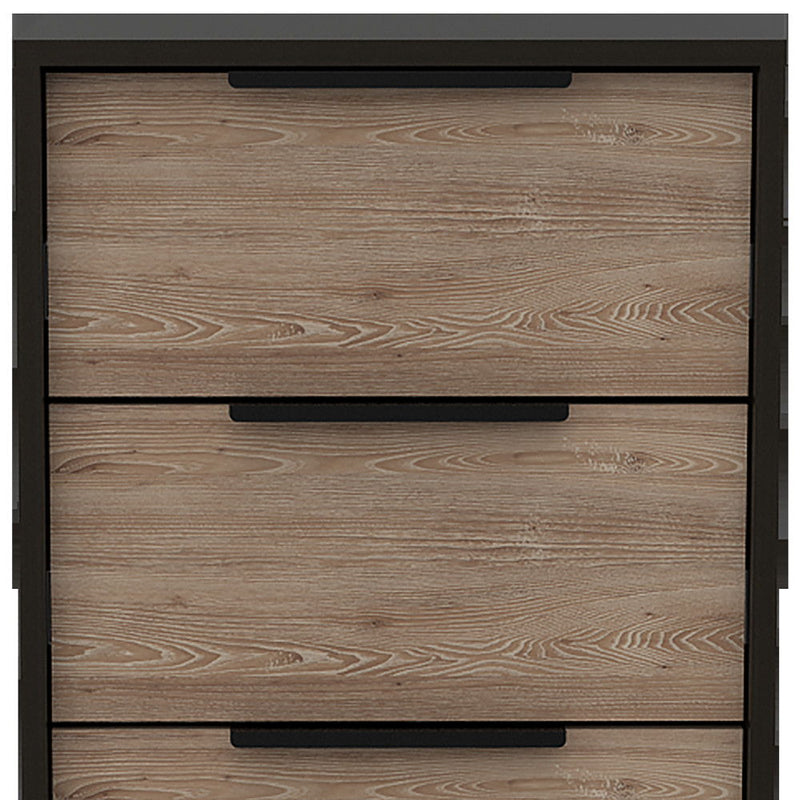 Five Drawer Standard Chest - Brown And Black