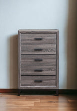 Load image into Gallery viewer, Wooden 5 Drawer Chest - Gray
