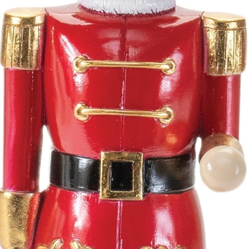 Poly Christmas Nutcracker Figurine - Black / Red