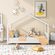 Load image into Gallery viewer, House Platform Bed With Headboard And Footboard, Roof Design
