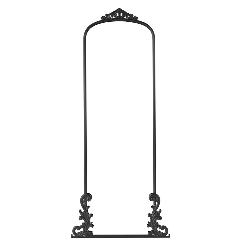 68" Metal Arch Framed Full Length Mirror - Black