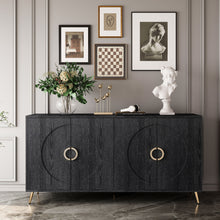 Load image into Gallery viewer, Modern Lacquered 4 Door Wooden Cabinet Sideboard Buffet Server Cabinet Storage Cabinet, For Living Room, Entryway, Hallway, Office, Kitchen And Dining Room
