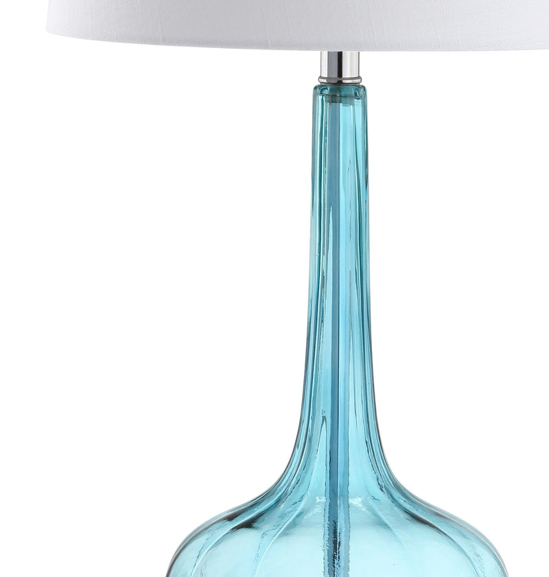 29" Novelty Table Lamps With Drum Shades (Set of 2) - Aqua
