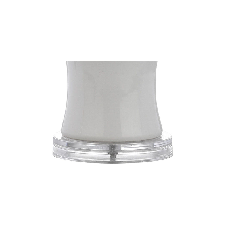 27" Table Lamp With Drum Shade - White