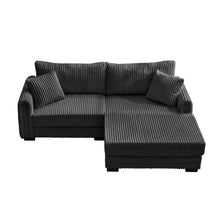 Load image into Gallery viewer, 2 Seater L Shaped Chaise Sofa With Reversible Cushion, USB - C Charging Port, Storage Pocket, Convertible Left / Right Design
