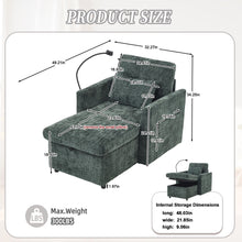 Load image into Gallery viewer, Multifunctional Chenille Recliner Sofa With Storage And Phone Bracket
