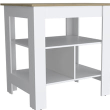 Load image into Gallery viewer, 41" Wood Kitchen Island Set With Storage - Oak
