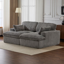 Load image into Gallery viewer, Double Chaise Lounge Chair, Oversized Upholstered Sleeper Cloud Couch
