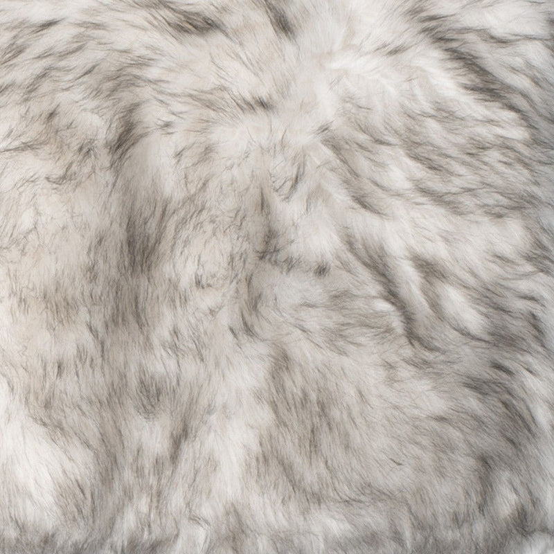 17" X 17" Faux Fur Dining Chair Cushion Pads (Set of 2) - Gray