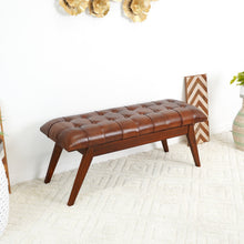 Load image into Gallery viewer, Maja - Bench - Cognac / Dark Brown
