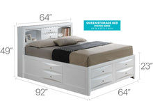 Load image into Gallery viewer, Modern Design Storage Bed With Bookcase Headboard
