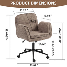 Load image into Gallery viewer, Criss Cross Swivel Desk Chair With Adjustable Armrests &amp; Wheels For Home Office
