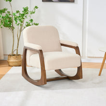 Load image into Gallery viewer, Curved Frame Rocking Accent Chair - Beige / Brown
