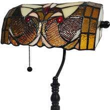 Load image into Gallery viewer, Candlestick Table Lamp With Beige Dome Shade - Dark Brown

