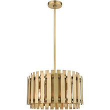 Load image into Gallery viewer, 19" Five Light Dimmable Chandelier With Shades - Brass
