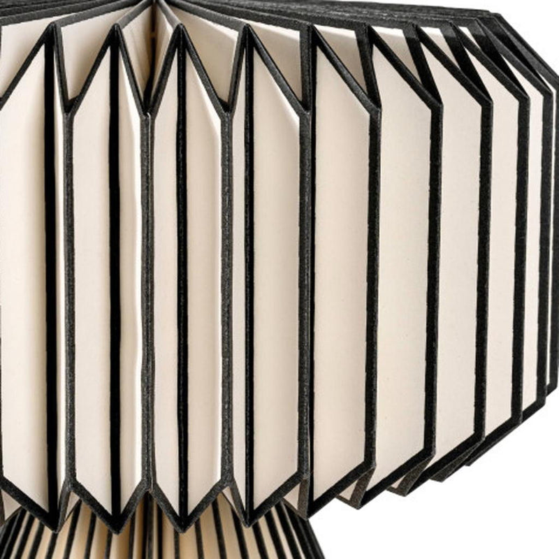 13" Geometric Table Lamp LED With Cylinder Shade - Black