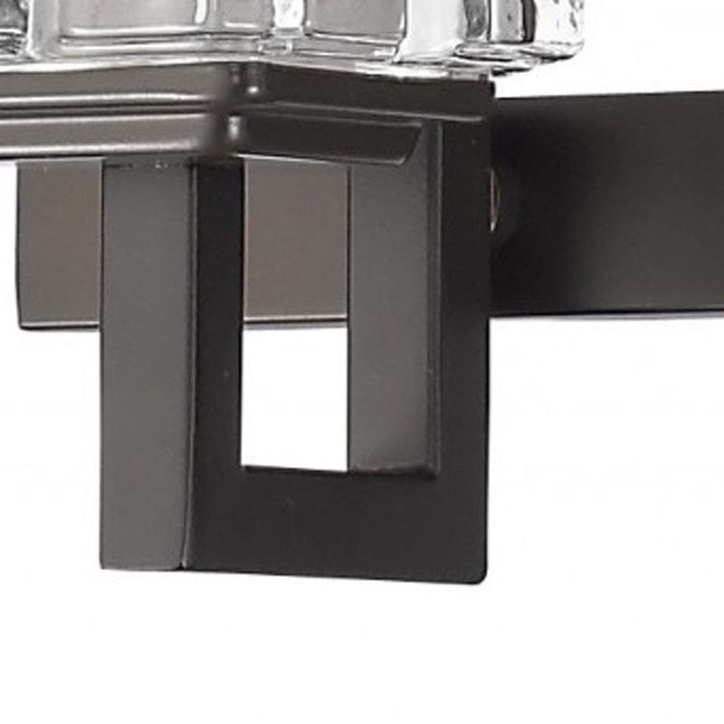 Coralie 3-Light Sconce With Pressed Crystal Shades - Oil-Rubbed Bronze