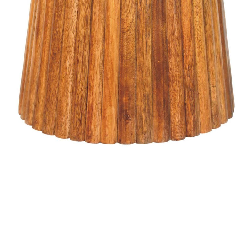 Round Pedestal End Table - Amber