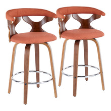 Load image into Gallery viewer, Gardenia - Mid Century Modern Fixed Height Counter Stool With Swivel (Set of 2)
