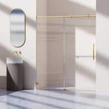 Load image into Gallery viewer, Frameless Single Sliding Soft Close Shower Doors, 5/16" Sgcc Tempered Glass
