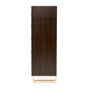 Belmont Place - 5-Drawer Chest - White / Dark Brown