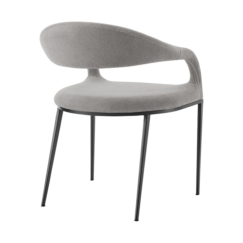 Polyester Open Back Dining Arm Chairs (Set of 2) - Gray