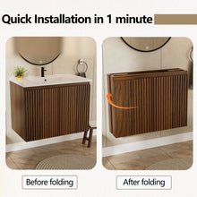 Load image into Gallery viewer, Folding Wall Cabinet With Creamic Sink
