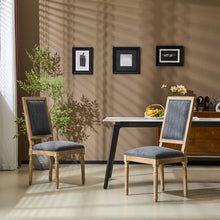 Load image into Gallery viewer, French Country Style Dining Chair With Upholstered Seating And Fluted Legs
