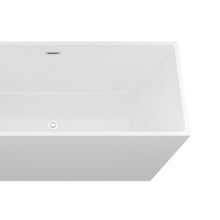 Load image into Gallery viewer, Glossy Freestanding Soaking Tub With Drain, Spacious Stand Alone Bathtub For Bathrooms - Glossy White
