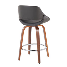 Load image into Gallery viewer, Fabrico - Mid Century Modern, Fixed Height Counter Stool With Round Footrest (Set of 2)
