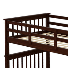 Load image into Gallery viewer, Stairway Twin-Over-Twin Bunk Bed with Storage and Guard Rail for Bedroom, Dorm, Espresso color(OLD SKU :LP000109AAP)
