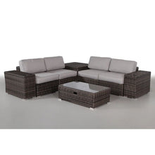 Load image into Gallery viewer, Modern Patio Rattan Sectional Set With Cushions
