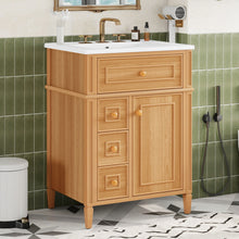 Load image into Gallery viewer, Bathroom Vanity With Flip Out Drawer, 2 Soft-Close Drawers
