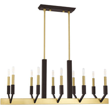 Load image into Gallery viewer, 25" Ten Light Dimmable Chandelier With Shades - Bronze
