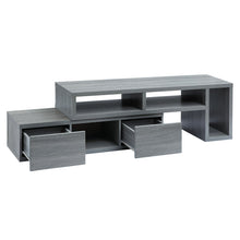 Load image into Gallery viewer, Wood Enclosed Open Storage TV Stand (724156) - Gray
