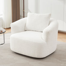 Load image into Gallery viewer, 360° Swivel Barrel Sofa Chair With Throw Pillow, Upholstered Accent Chair

