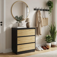 Load image into Gallery viewer, 3 Drawer Nightstand, Bedroom Side Table
