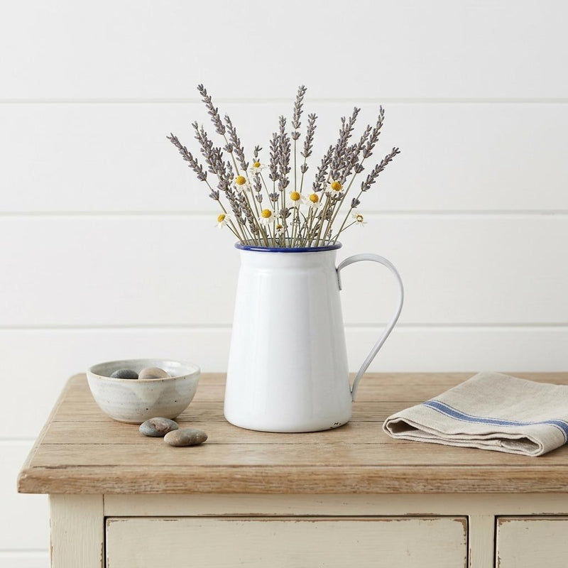 Jug Vase - White / White