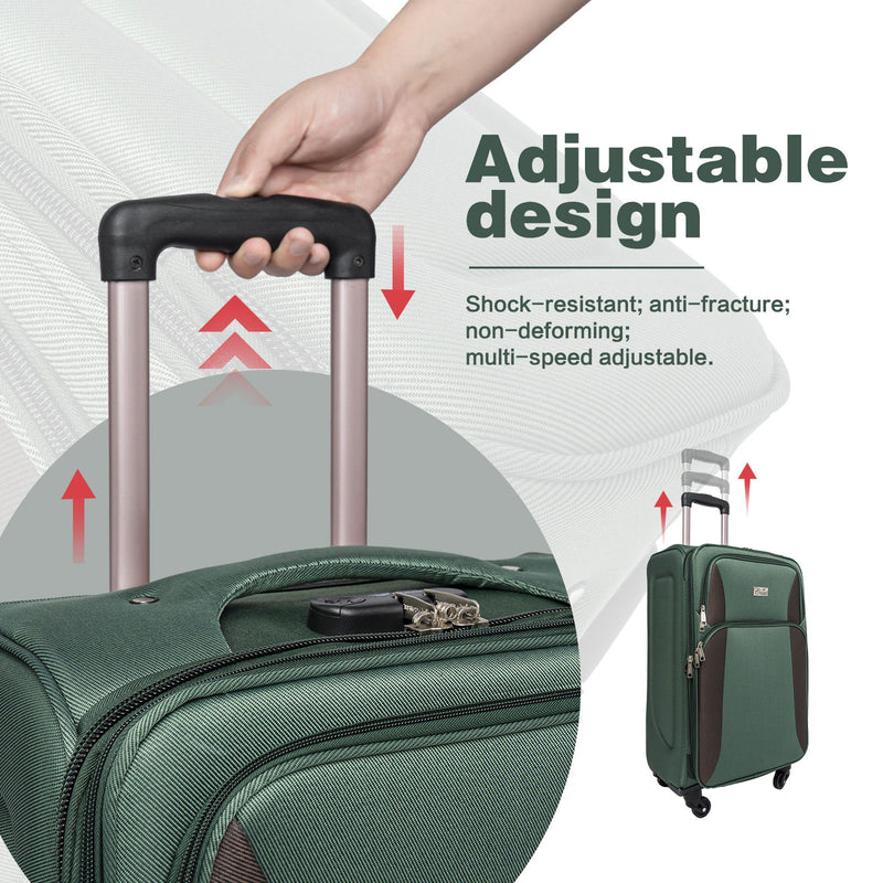 4 Piece Set Softshell Luggage