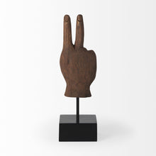 Load image into Gallery viewer, Fabric Hand Tabletop Sculpture - Brown
