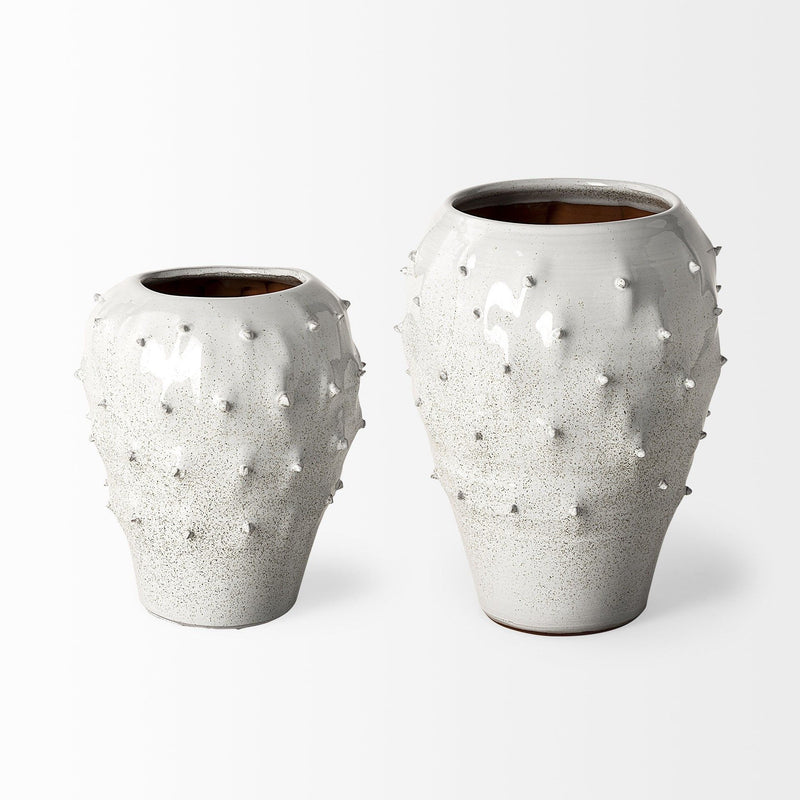 Abstract Cylinder Table Vase (397525) - White