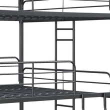 Load image into Gallery viewer, Furniture   Triple Bunk Bed, FULL/FULL/FULL, black
