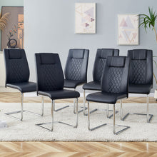 Load image into Gallery viewer, Modern Dining Chairs With Padded Seat, Metal Legs
